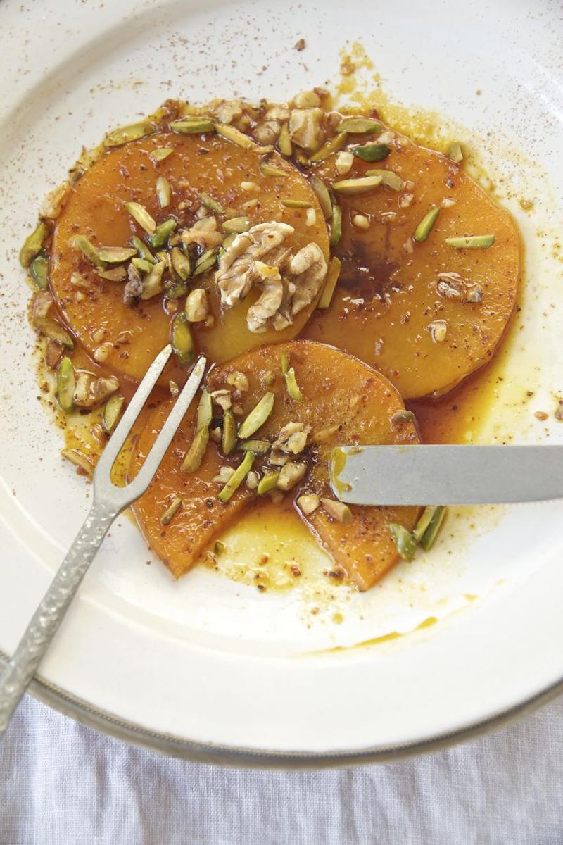 Rezeptbild: Desser-e Kadu Halvai - Butternutkürbis in Safran-Zimt-Sirup