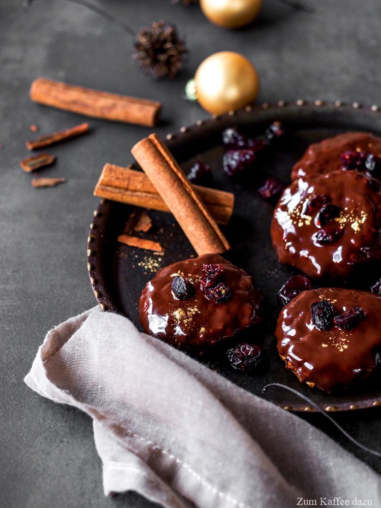 Rezeptbild: Mandellebkuchen mit Cranberries