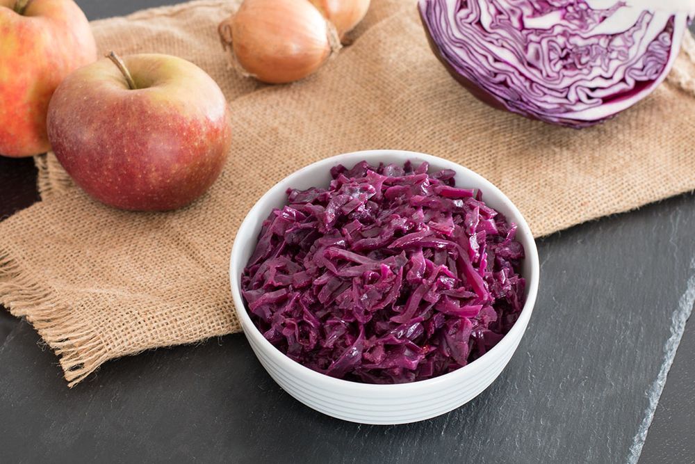 Rezeptbild: Selbstgemachter Apfel-Rotkohl mit Preiselbeeren