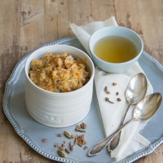 Rezeptbild: Haferflockenporridge mit Möhren, Kokos und Orange
