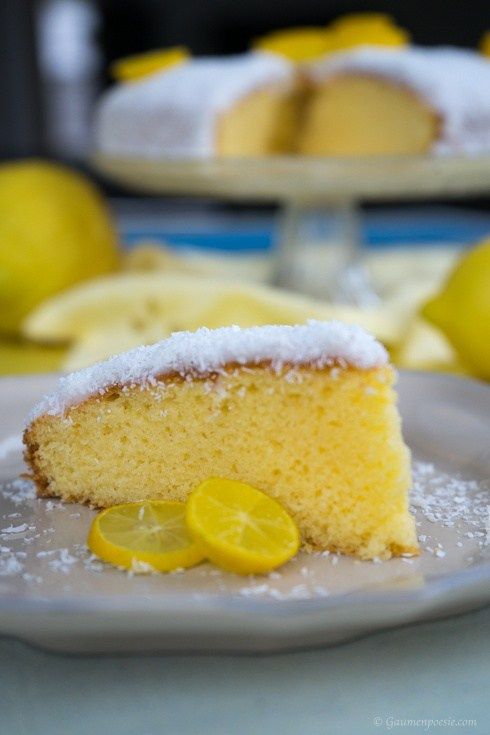 Rezeptbild: Zitronenkuchen mit Kokosflocken