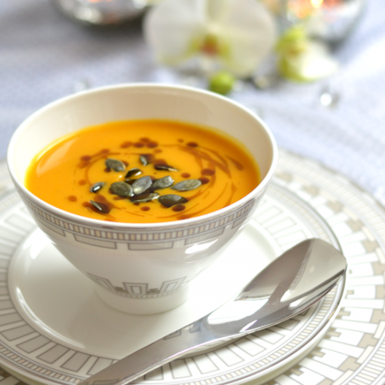 Rezeptbild: Mango-Kürbiscreme-Suppe