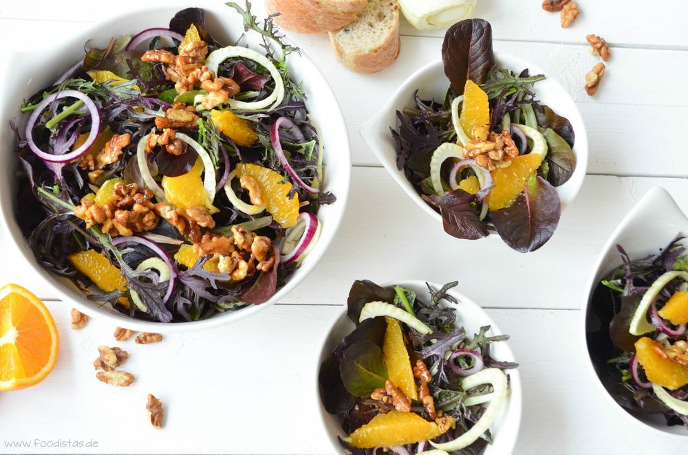 Rezeptbild: Lila Salat mit Orangen und Fenchel