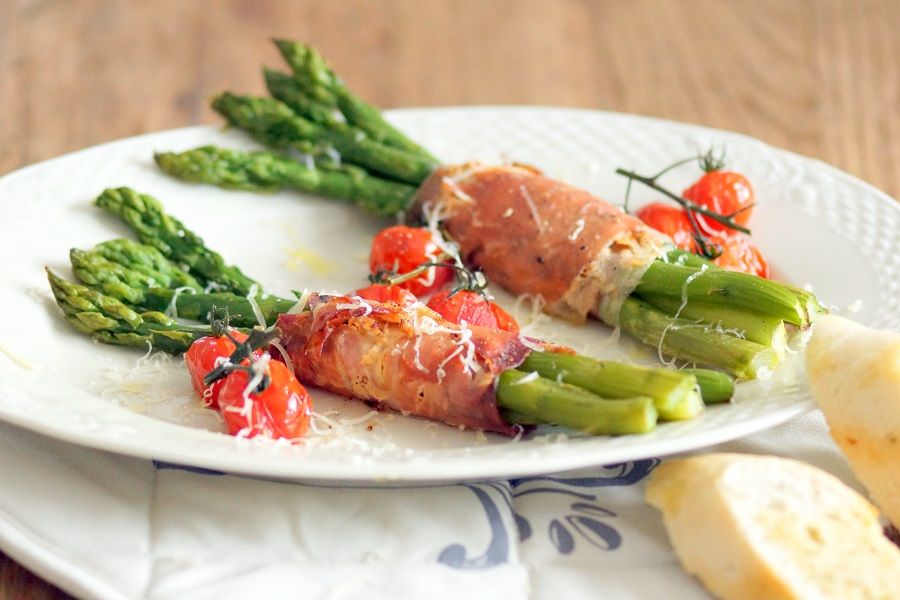 Rezeptbild: Spargel in Parmaschinken