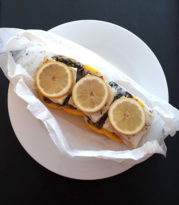 Rezeptbild: Fisch auf Zucchinibett