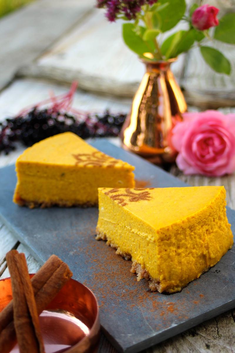 Rezeptbild: Kürbiskuchen mit Sauerrahm