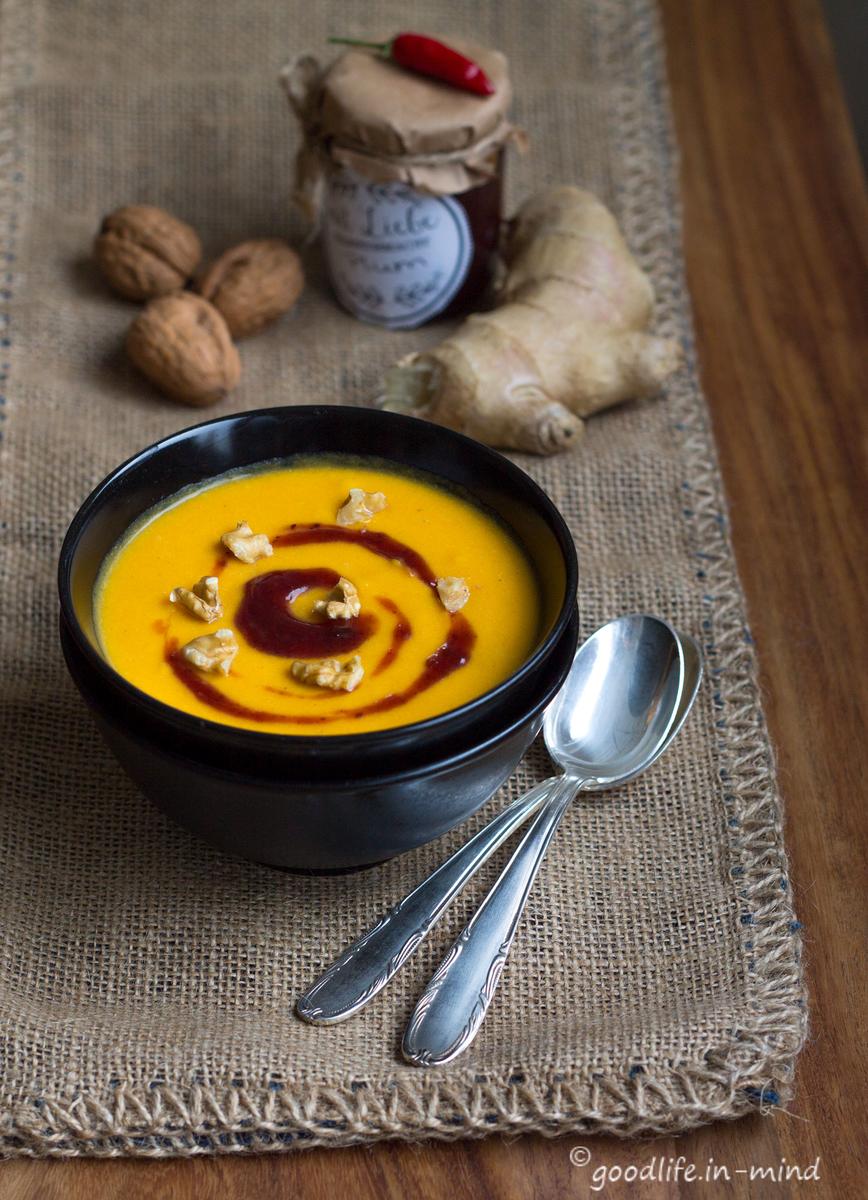 Rezeptbild: Süßkartoffel-Möhren-Ingwer-Suppe