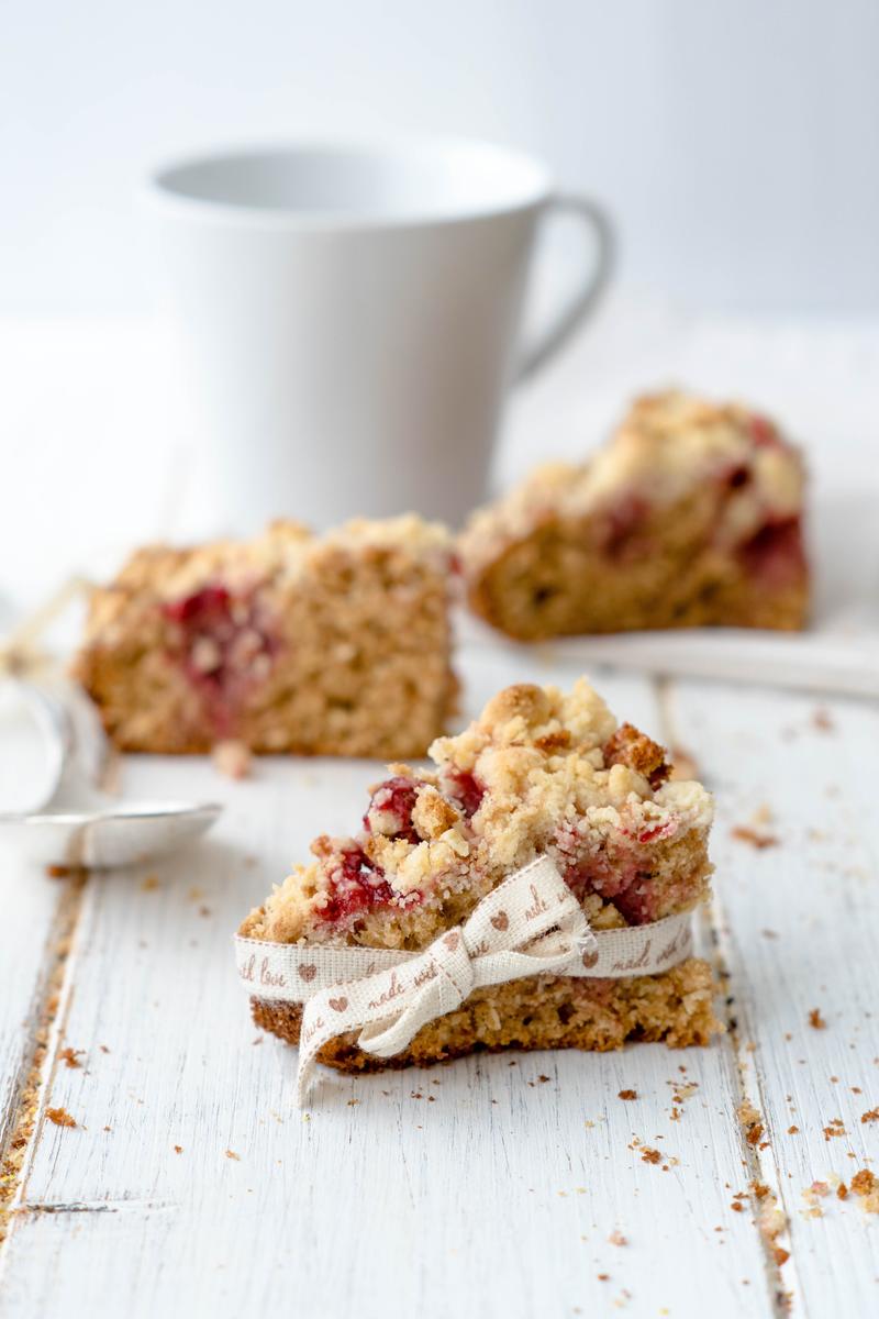 Rezeptbild: Streuselkuchen mit Erdbeeren