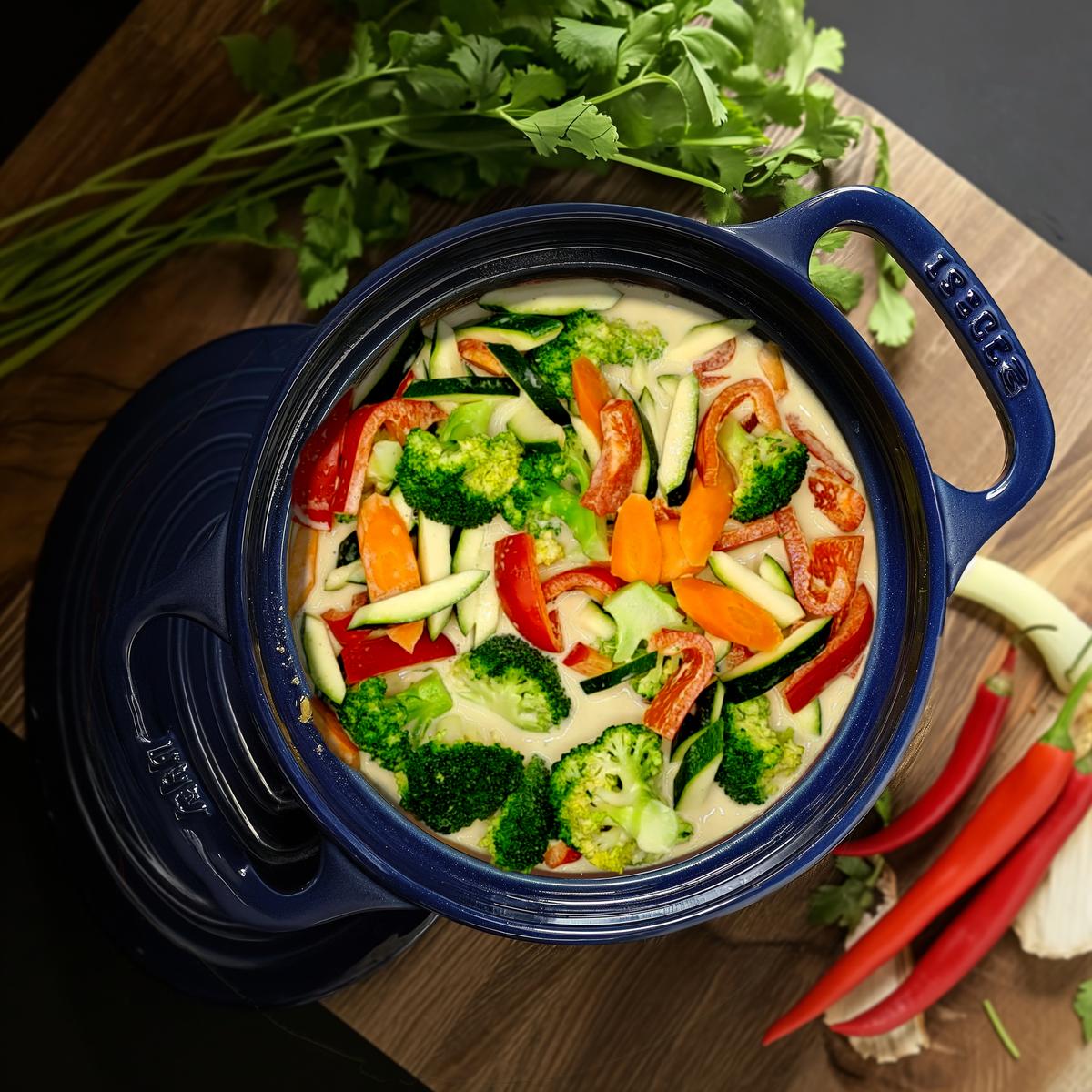 Rezeptbild: Grünes Thai-Curry mit Gemüse