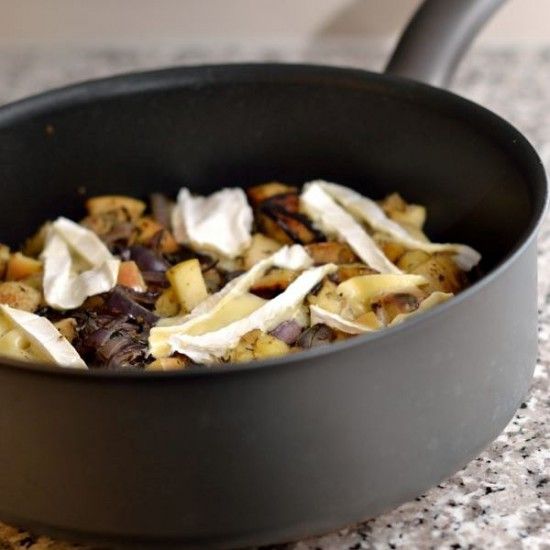 Rezeptbild: Kartoffel-Apfel-Pfanne mit Brie