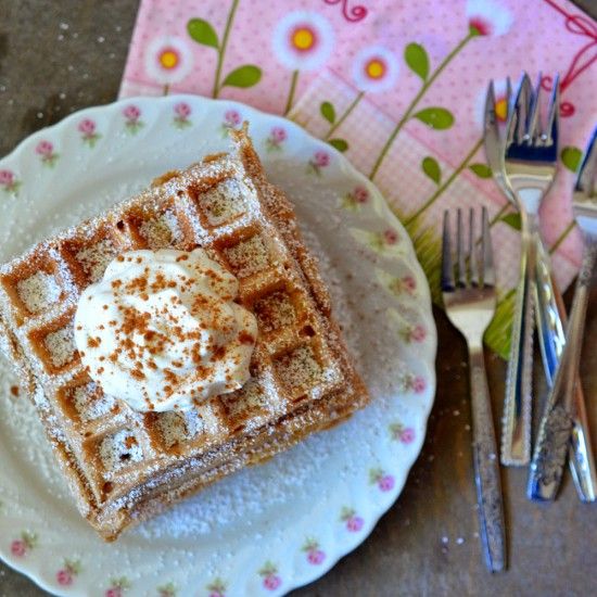 Rezeptbild: Apfel-Zimt-Waffeln