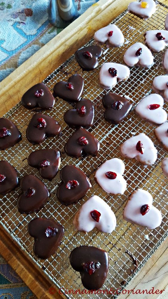 Rezeptbild: Cranberry Lebkuchen Herzen