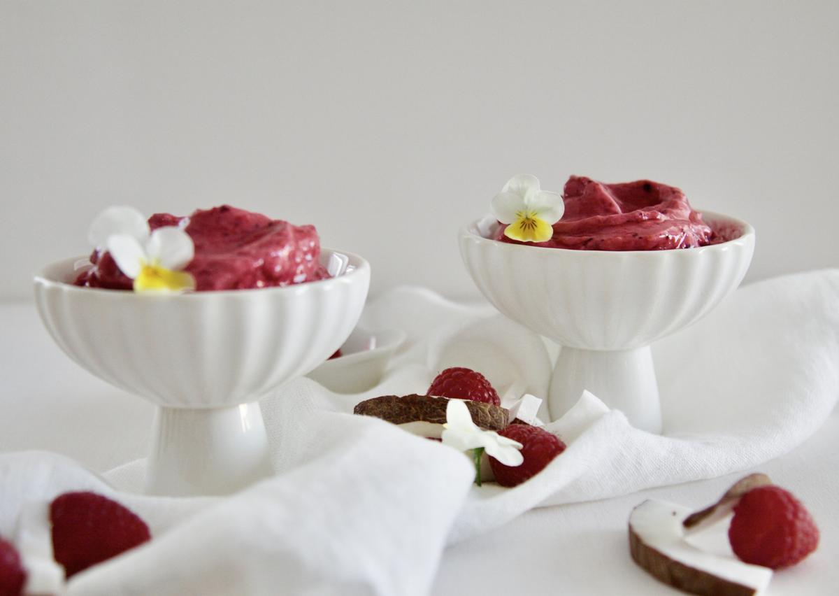 Rezeptbild: Himbeer Kokos Nice Cream