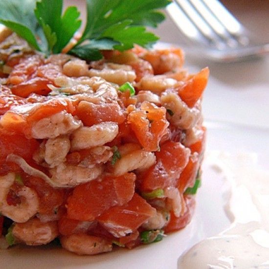 Rezeptbild: Krabben-Lachstartar
