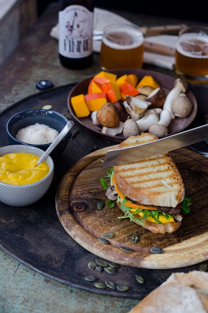 Rezeptbild: Herbstliches T-Bone Sandwich