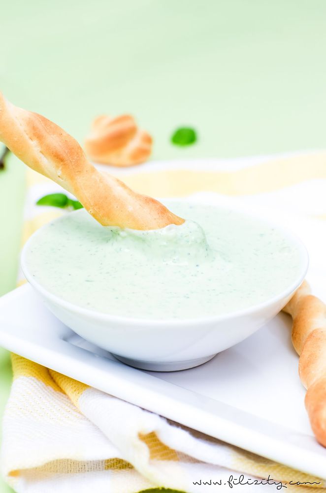 Rezeptbild: Ricotta Bärlauch Dip