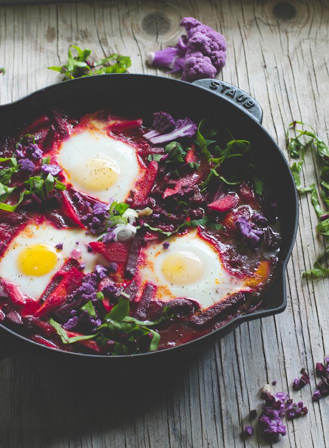 Rezeptbild: Shakshuka mit Rote Bete