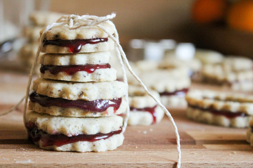 Rezeptbild: Glühwein-Nuss-Plätzchen