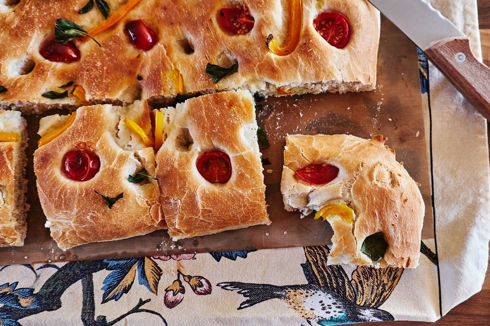 Rezeptbild: Tomaten Basilikum Foccacia