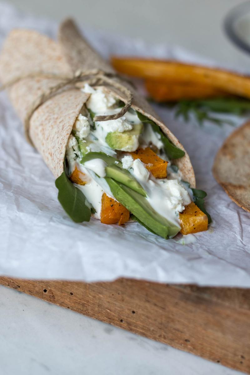 Rezeptbild: Kürbis Wraps