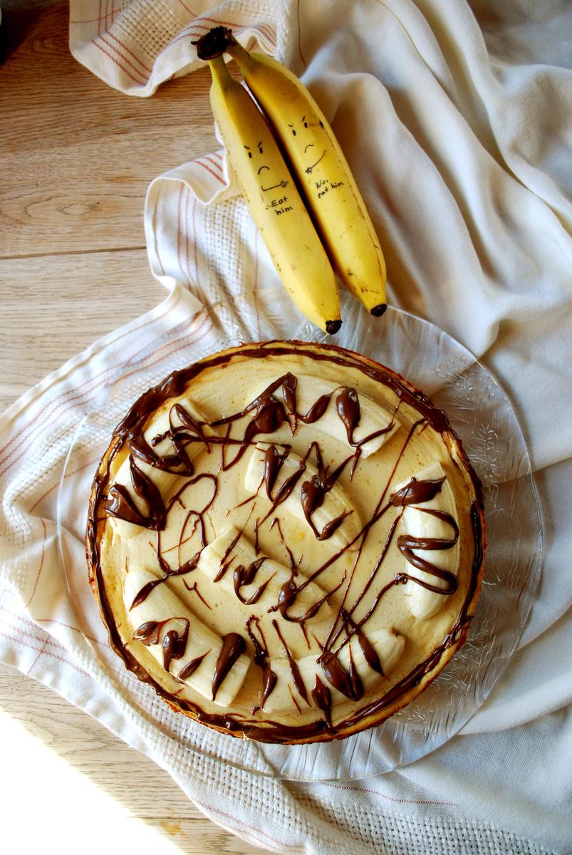 Rezeptbild: Bananen-Käsekuchen mit Nuss Nougat Creme