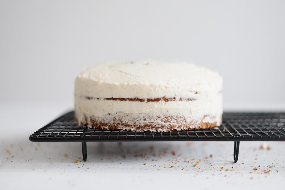 Rezeptbild: Chai-Kuchen mit Orangen-Honig-Creme