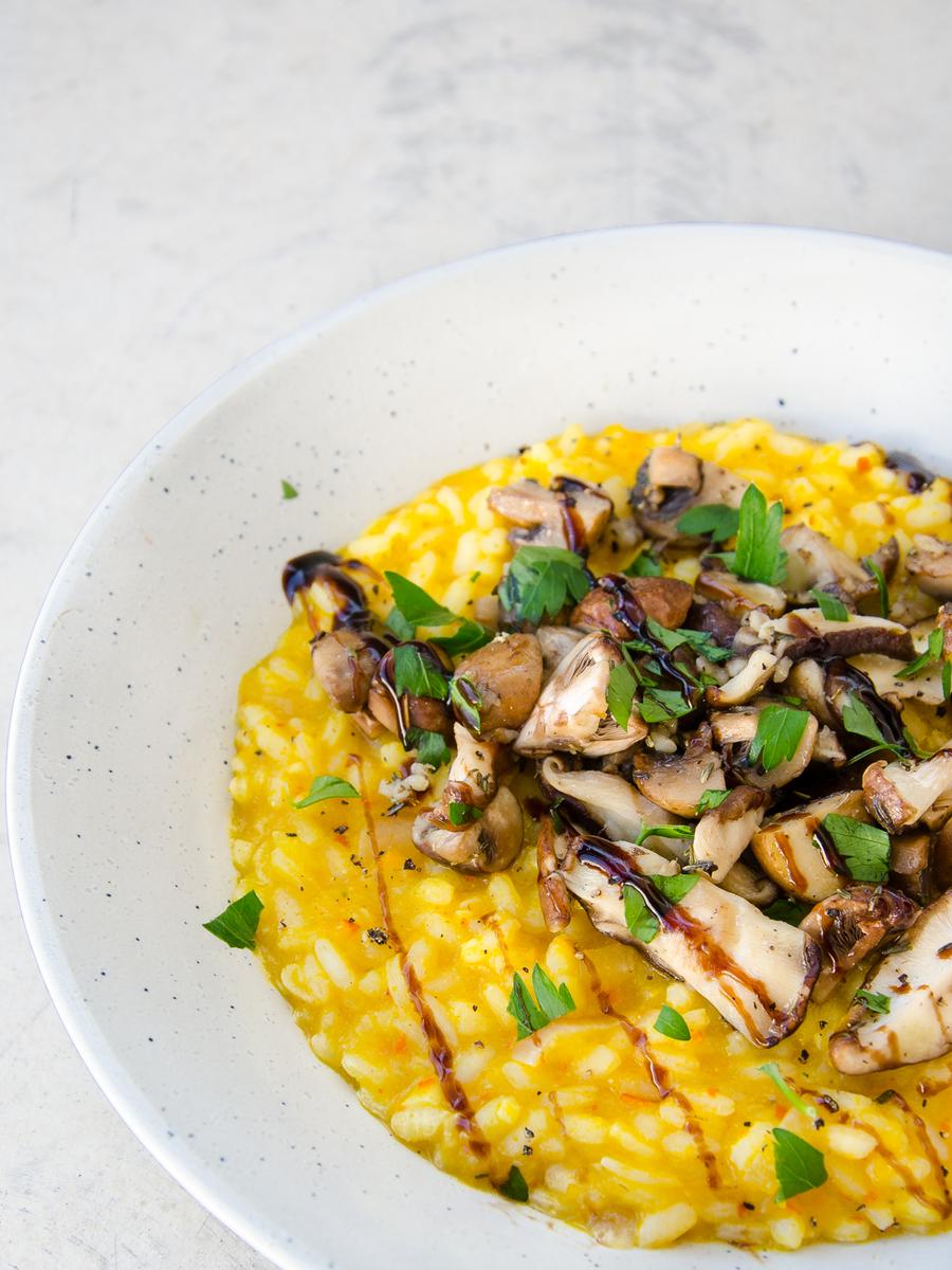 Rezeptbild: Kürbisrisotto mit Pilzen