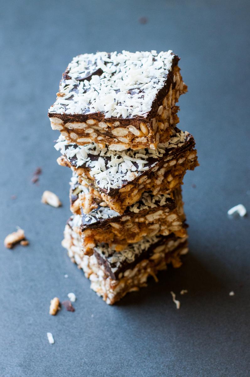 Rezeptbild: Kernige Schokoladenriegel