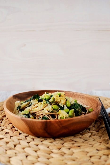 Rezeptbild: Grüne Sobanudeln