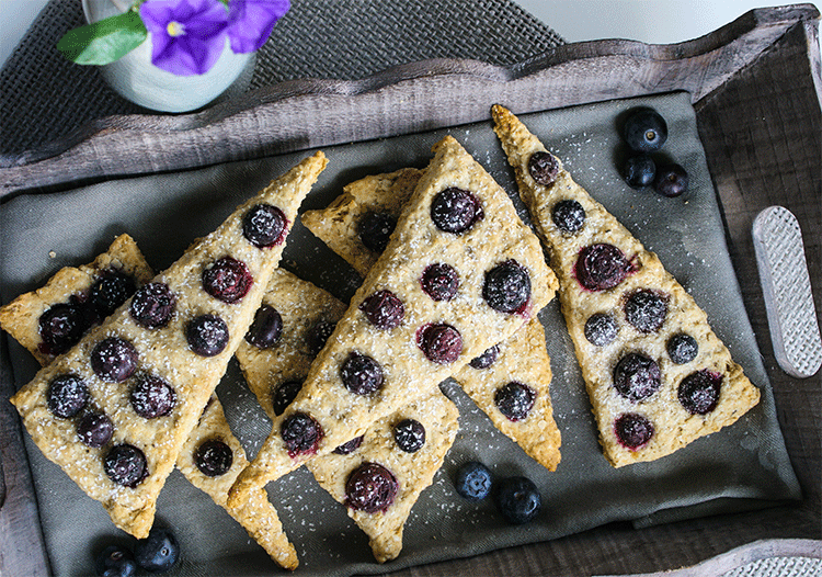 Rezeptbild: Gesunde Haferflocken Blaubeeren Scones