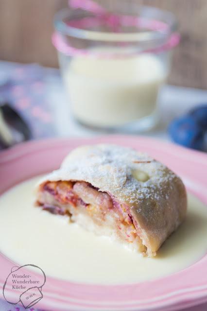 Rezeptbild: Zwetschgenstrudel mit Mandel