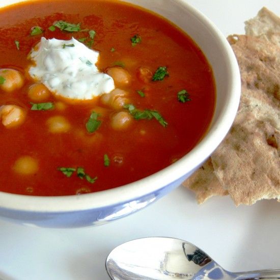 Rezeptbild: Tomaten-Kichererbsensuppe mit Salsiccia