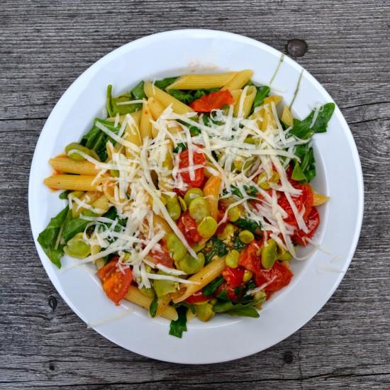 Rezeptbild: Pasta mit Dicken Bohnen