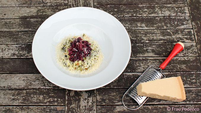 Rezeptbild: Risotto mit Spinat und geschmortem Radicchio