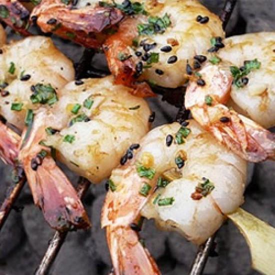 Rezeptbild: Garnelen mit Miso-Sesam-Marinade