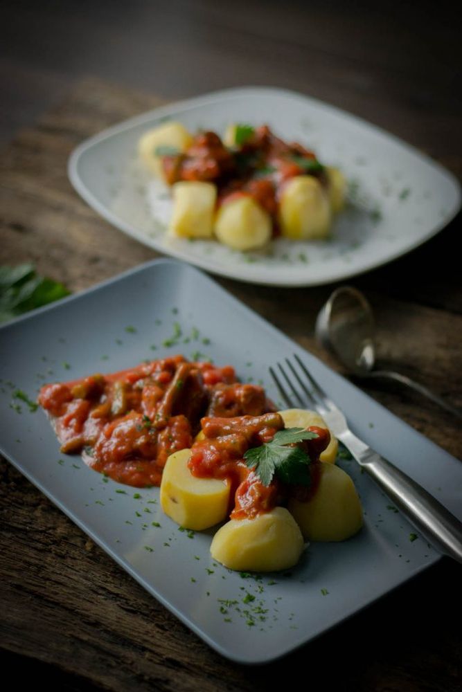 Rezeptbild: Bohneneintopf mit Rindfleisch und Kartoffeln