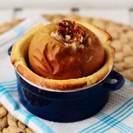 Rezeptbild: Bratapfel im Quarkbett