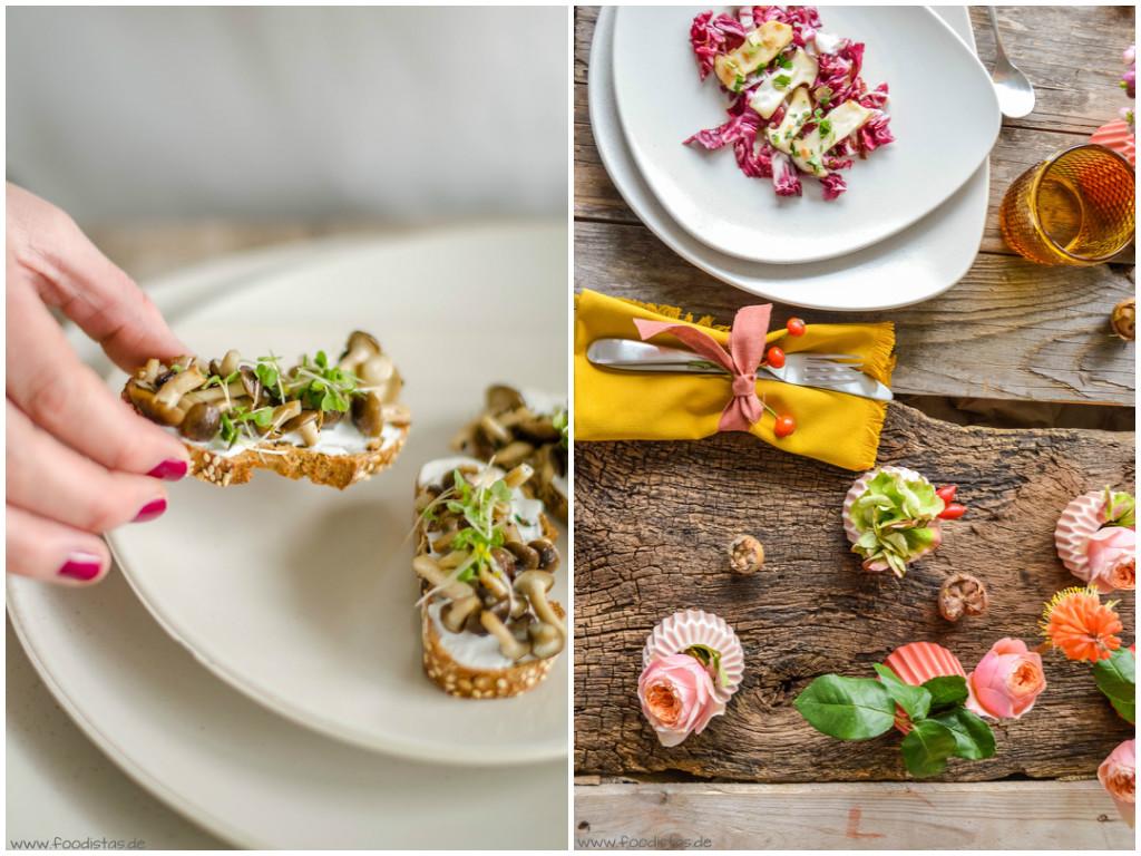 Rezeptbild: Carpaccio vom Kräuterseitling und Pilz-Crostini