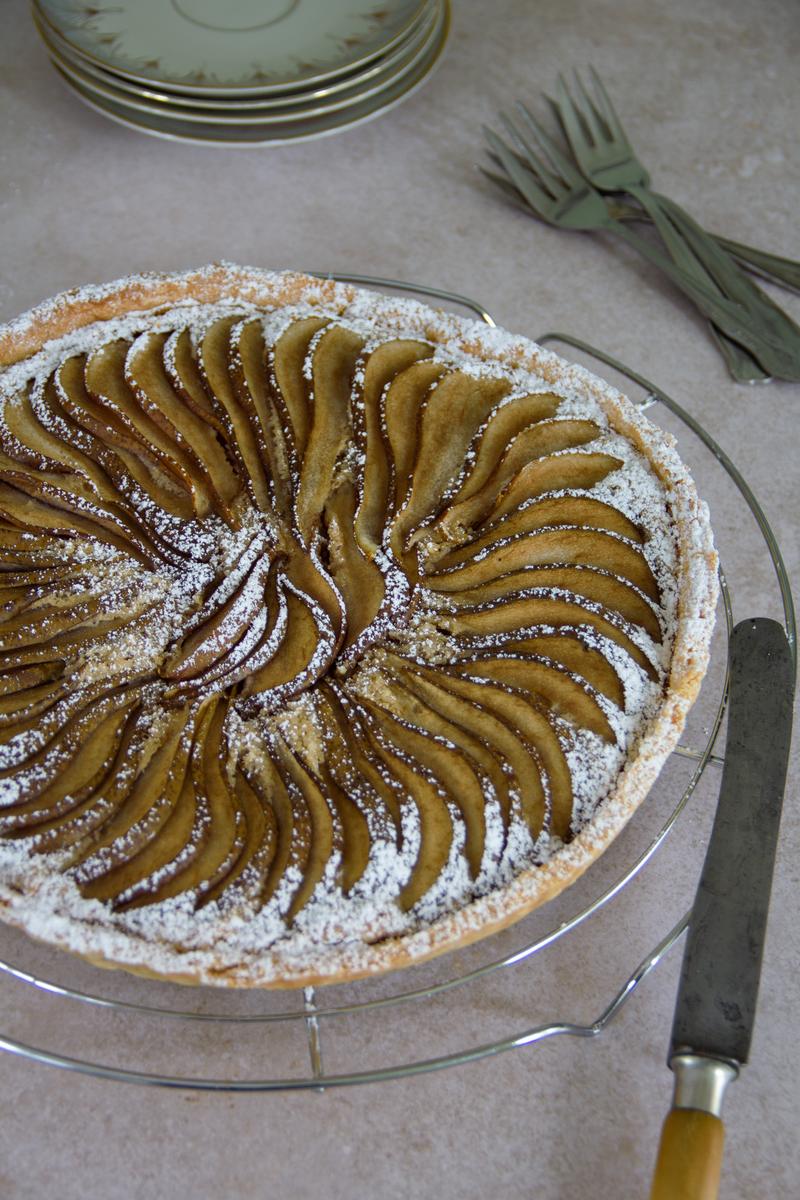 Rezeptbild: Birnen-Mandel-Tarte mit Ingwermarmelade