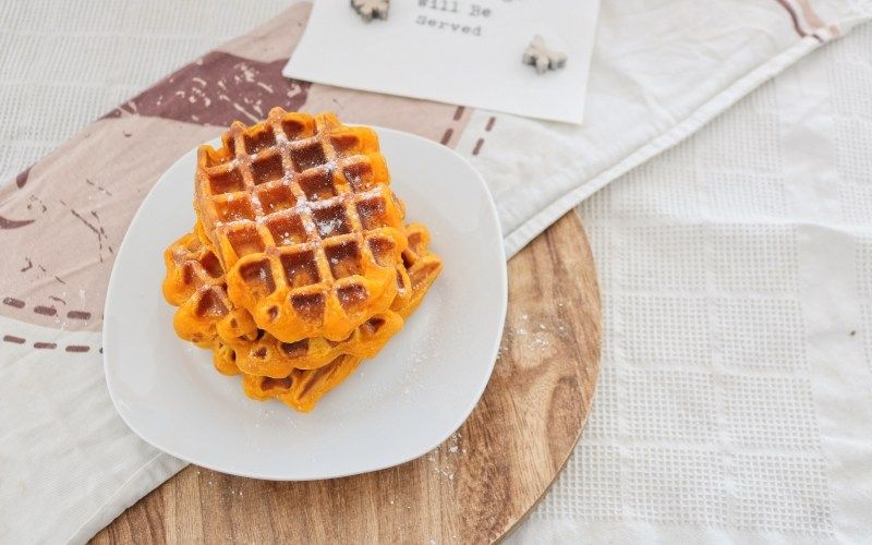 Rezeptbild: Saftige Kürbis Waffeln