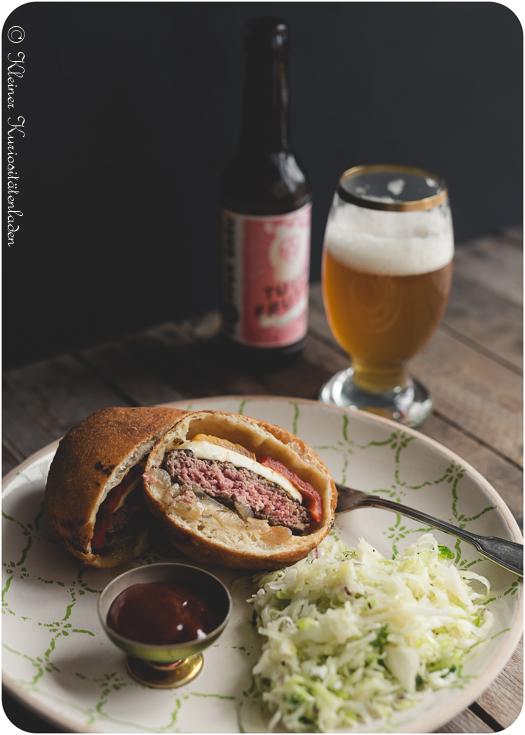 Rezeptbild: Lángosburger mit gegrillter Paprika