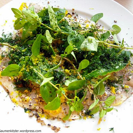 Rezeptbild: gebeizter Bachsaibling