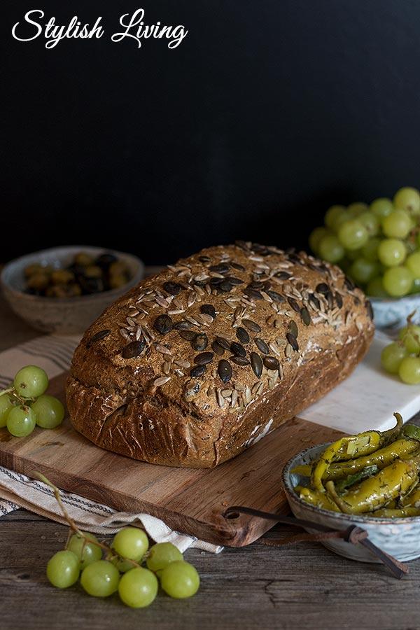 Rezeptbild: Brotzeit mit Dinkelvollkornbrot