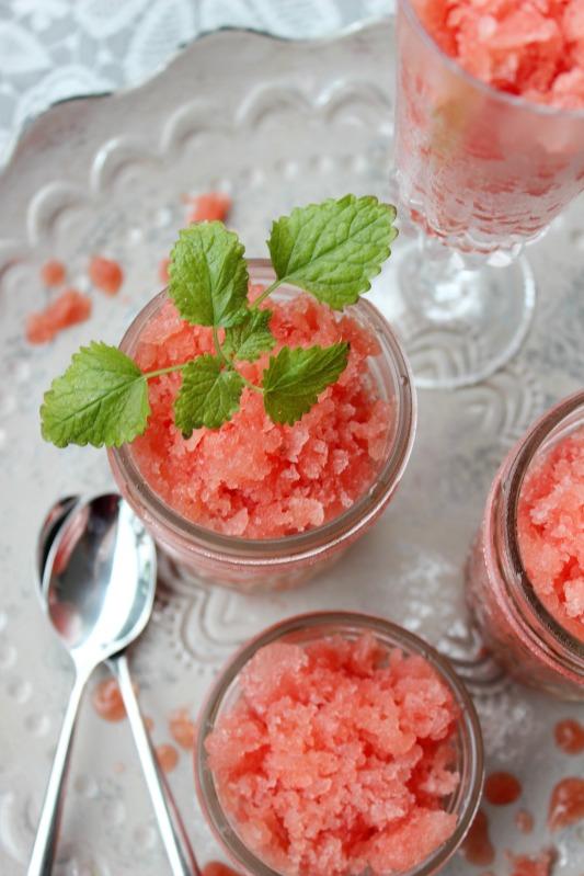Rezeptbild: Wassermelonen Granita mit Aperol