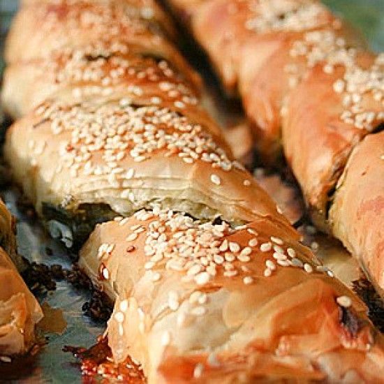 Rezeptbild: Frühlingszwiebeln in Filo-Teig