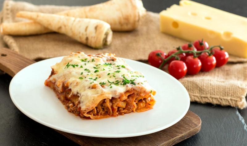 Rezeptbild: Cannelloni mit Pastinaken-Hack-Füllung
