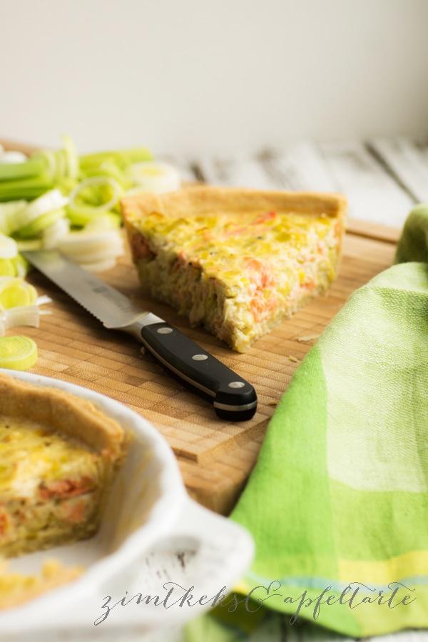 Rezeptbild: Lachs-Porree-Quiche