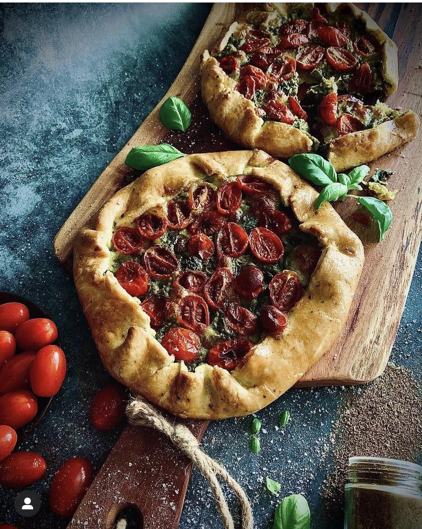 Rezeptbild: Herzhafte Tomaten-Spinat-Galette