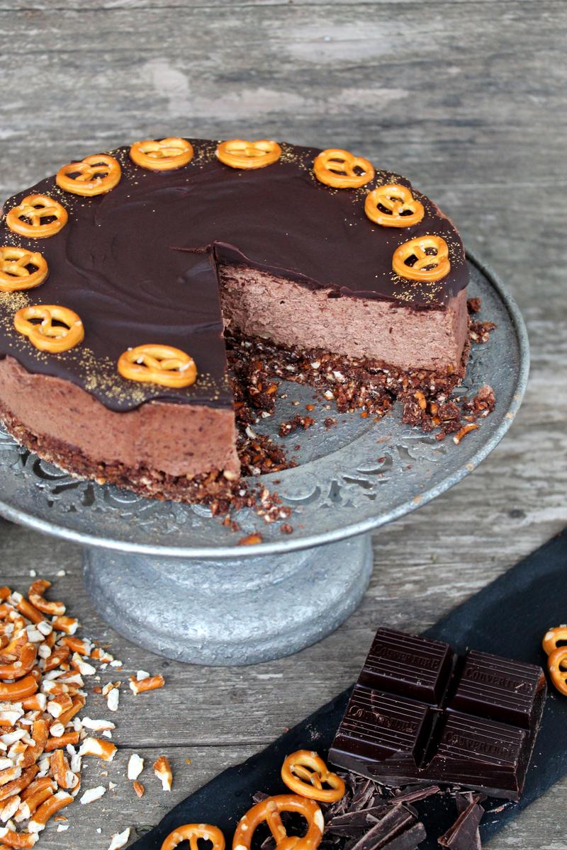 Rezeptbild: Schoko-Brezel-Cheesecake