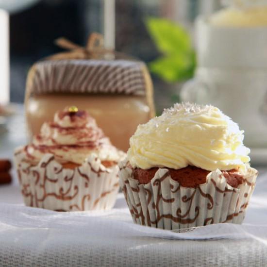 Rezeptbild: Espresso-Cupcakes mit Eierlikör-Creme